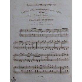 SCHUBERT Franz Deux Valses Piano ca1835