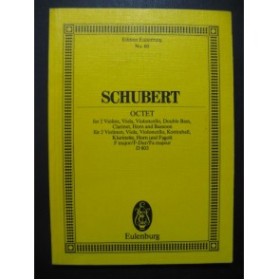 SCHUBERT Franz Octet D 803 Orchestre