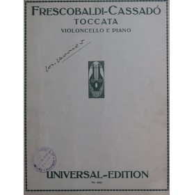 FRESCOBALDI Girolamo Toccata Piano Violoncelle 1925