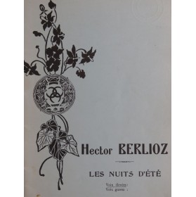 BERLIOZ Hector Les Nuits d'été Piano Chant