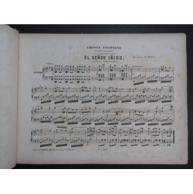 DUFILS Léon Chants d'Espagne Valse Boléro Piano XIXe