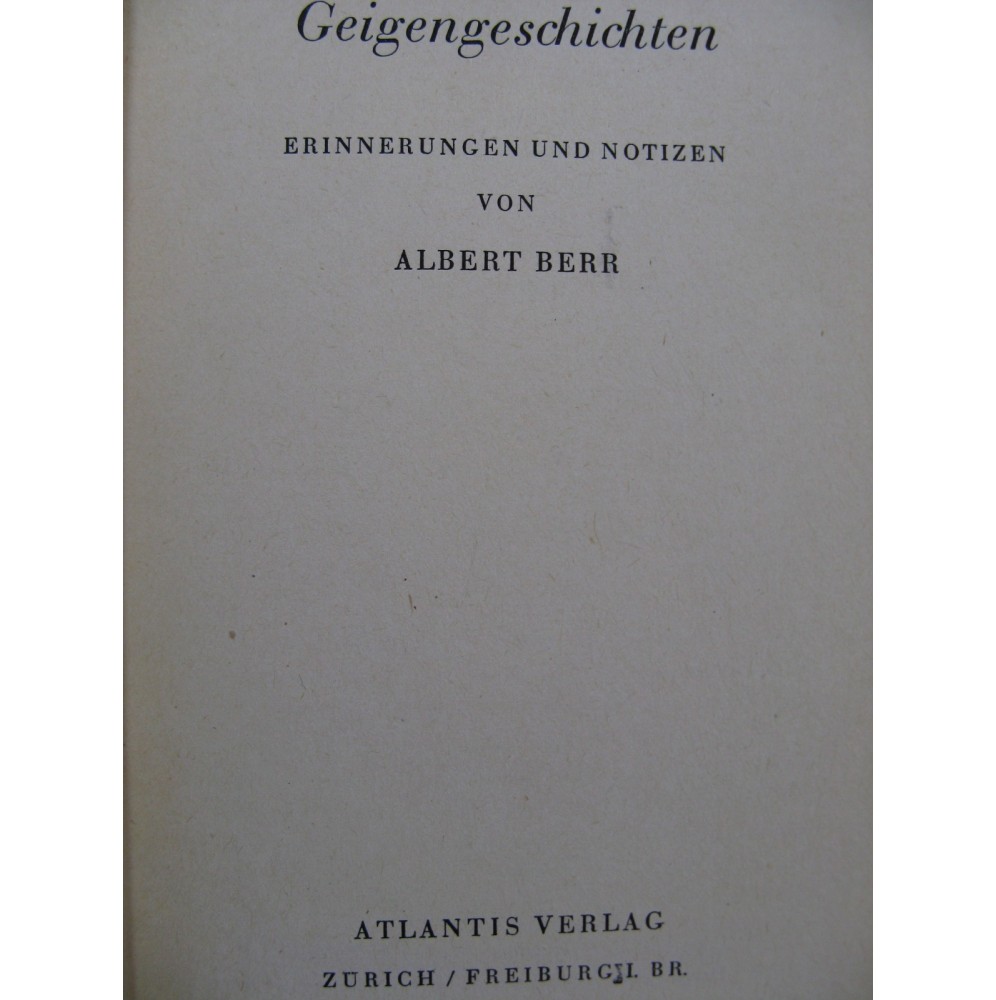 BERR Albert Geigengeschichten 1949