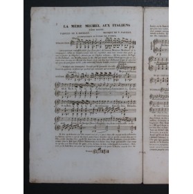 PARIZOT Victor La Mère Michel aux Italiens Chant Guitare ca1845