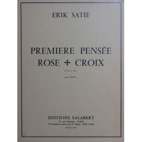 SATIE Erik Première Pensée Rose Croix Piano 1968
