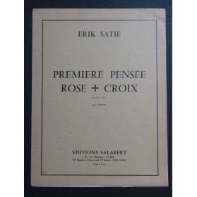 SATIE Erik Première Pensée Rose Croix Piano 1968