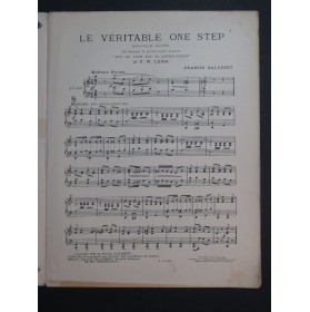SALABERT Francis Le Véritable One Step Danse Piano 1912