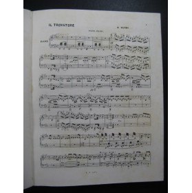 VERDI Giuseppe Il Trovatore Un Ballo in Maschera Opera Piano solo ca1860