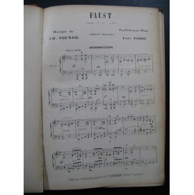 GOUNOD Charles Faust Opéra Piano seul XIXe