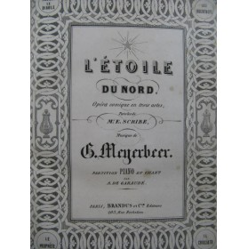 MEYERBEER Giacomo L'étoile du Nord Opéra Chant Piano ca1855