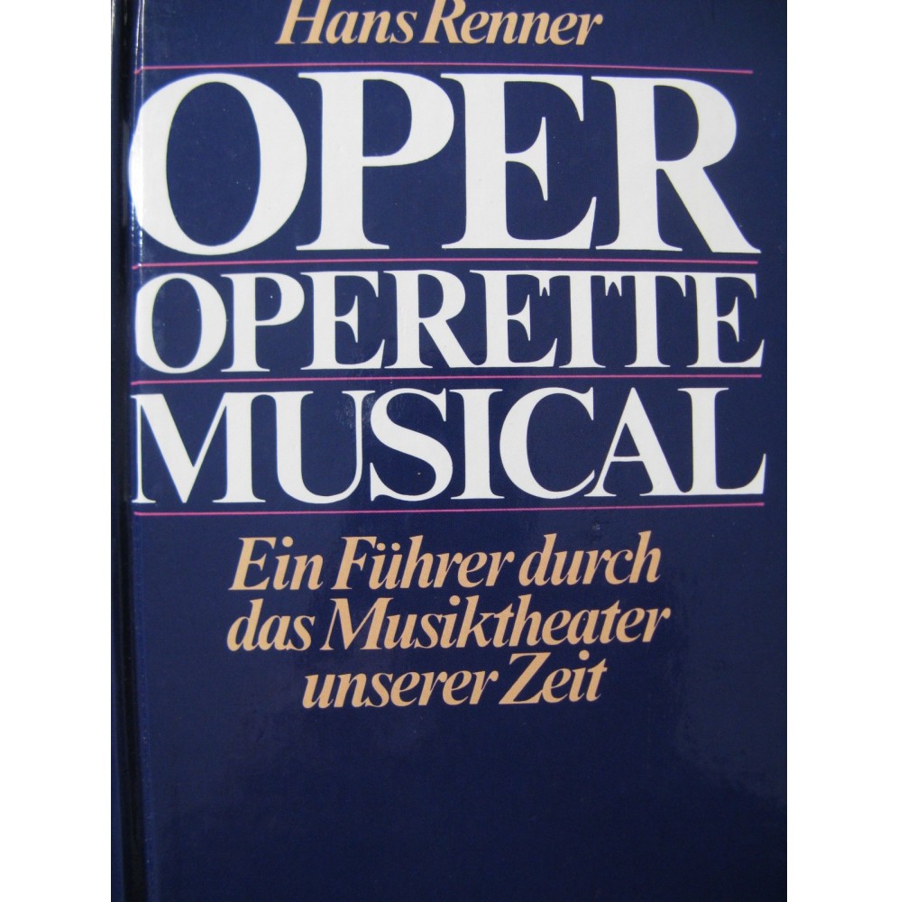 RENNER Hans Oper Operette Musical 1988