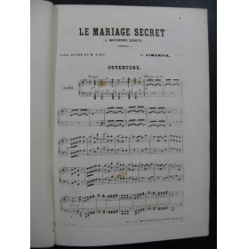 CIMAROSA Domenico Le Mariage Secret Opéra XIXe