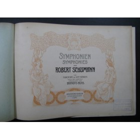 SCHUMANN Robert Symphonien Piano 4 mains ca1901