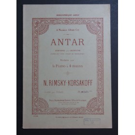 RIMSKY-KORSAKOFF N. Antar Symphonie Piano 4 mains ca1890