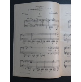 RIMSKY-KORSAKOFF N. Antar Symphonie Piano 4 mains ca1890