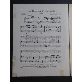 VAN ALSTYNE Egbert My Dreamy China Lady Chant Piano 1916