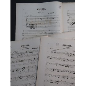 HERMAN Adolphe Trio sur Jerusalem Verdi Violon Orgue Piano ca1860
