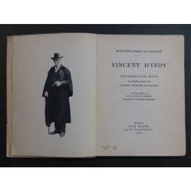 DE FRAGUIER Marguerite-Marie Vincent d'Indy Souvenirs d'une élève 1934