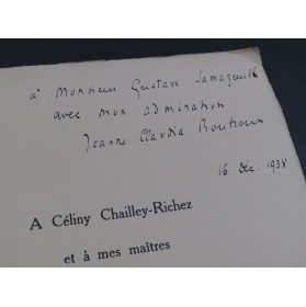 BOUTROUX Jeanne Claudia A Salzburg Notations Dédicace 1938