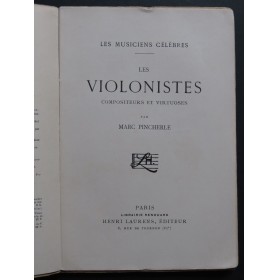 PINCHERLE Marc Les Violonistes Compositeurs et Virtuoses 1922