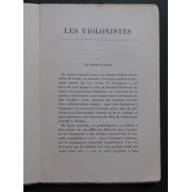 PINCHERLE Marc Les Violonistes Compositeurs et Virtuoses 1922