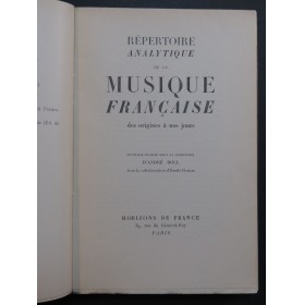 Répertoire Analytique de la Musique Française 1948