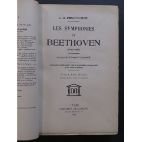 PROD'HOMME J.-G. Les Symphonies de Beethoven 1949