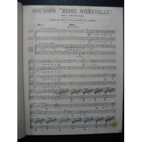 GOUNOD Charles Messe Solennelle St Cecilia Chant Piano ou Orgue XIXe