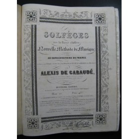 DE GARAUDÉ Alexis PANSERON Auguste Solfège XIXe