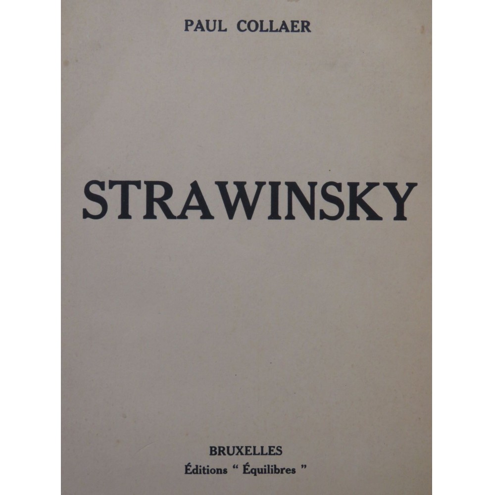 COLLAER Paul Strawinsky ca1930