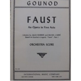 GOUNOD Charles Faust Opéra Orchestre