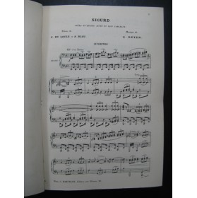 REYER E. Sigurd Opera Piano Chant XIXe