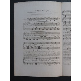 MARQUERIE A. La Poste aux Anes Chant Guitare ca1830