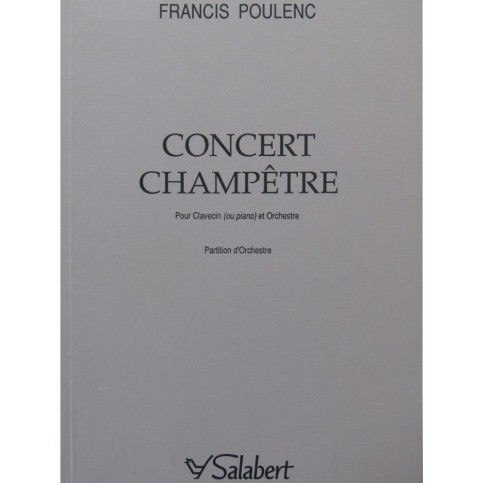 POULENC Francis Concert Champêtre Clavecin ou Piano Orchestre 1973