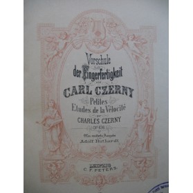 CZERNY Carl Petites Etudes et Ecole de la Vélocité op 299 et 636 Piano