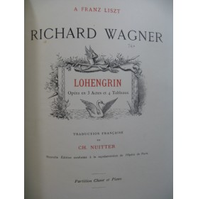 WAGNER Richard Lohengrin Piano Chant Opéra XIXe