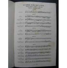 MENDELSSOHN Le Songe d'une Nuit d'été Chant Piano ca1867