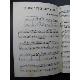 MENDELSSOHN Le Songe d'une Nuit d'été Chant Piano ca1867