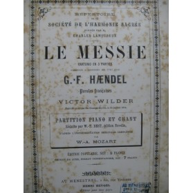 HAENDEL G. F. Le Messie Chant Piano XIXe