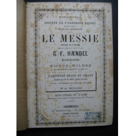 HAENDEL G. F. Le Messie Chant Piano XIXe
