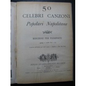 MENDELSSOHN Romances sans paroles & 50 Canzoni Napolitane Piano XIXe