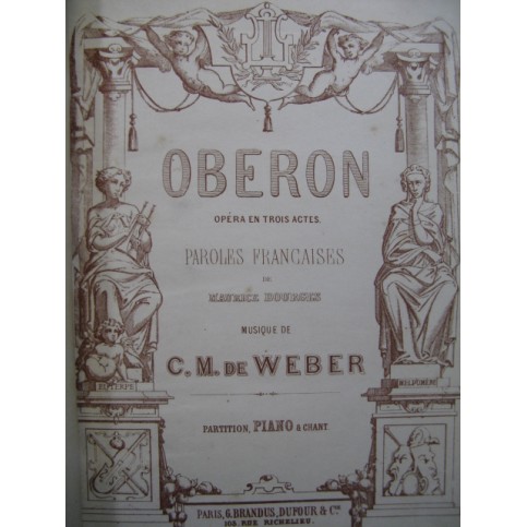 WEBER Obéron Opera Chant Piano ca1855