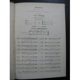 WEBER Obéron Opera Chant Piano ca1855