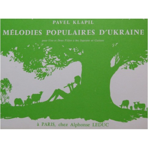 KLAPIL Pavel Mélodies Populaires d'Ukraine Flûte à bec Guitare 1977
