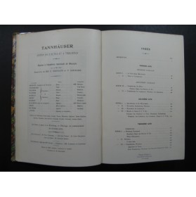 WAGNER Richard Tannhäuser Opéra Piano Chant ca1895