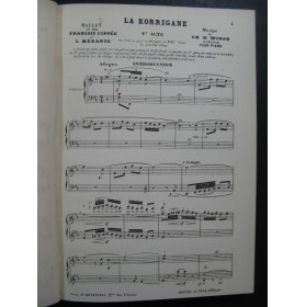 WIDOR Ch. M. La Korrigane Ballet Piano 1881