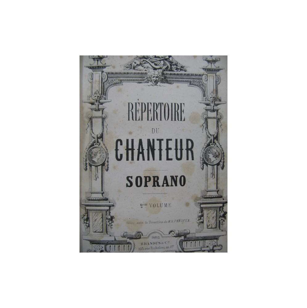 Répertoire du Chanteur 2e Volume Soprano Chant Piano ca1855