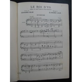 LALO Edouard Le Roi d'Ys Opéra Piano Chant 1894