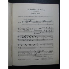 PIERNÉ Gabriel Les Enfants à Bethléem Piano Chant ca1909