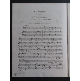 MASSIMINO Frédéric La Veillée Chant Piano ca1820
