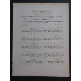 MÉHUL Valentine de Milan No 5 bis Chant Piano 1822